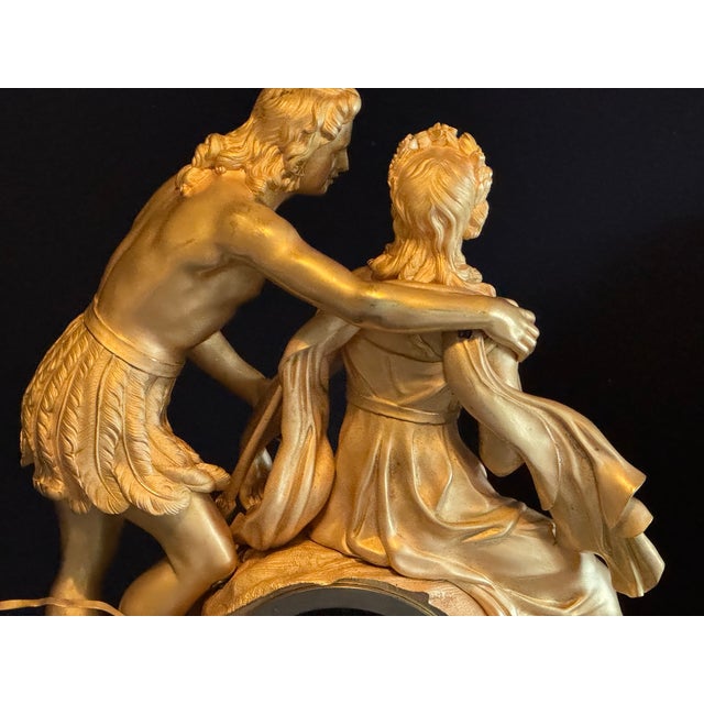 Clock 1830 French Louis Philippe Gold Ormolu Bronze Antique For Sale - Image 13 of 18