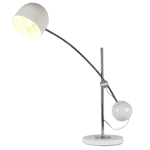1970s White Arch Counterbalance Desk Lamp