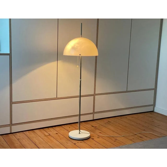 Cream Swedish Mushroom Floor Lamp, 1960s-1970s For Sale - Image 8 of 9