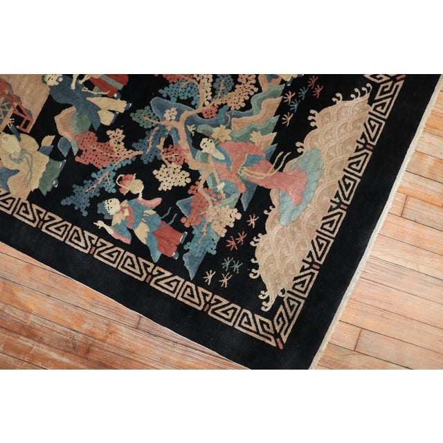 Contemporary Emperor Empress Chinese Scatter Size 20th Century Rug For Sale - Image 3 of 6