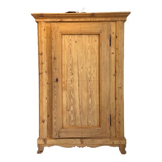Biedermeier Farmhouse Cupboard in Natural Wood For Sale