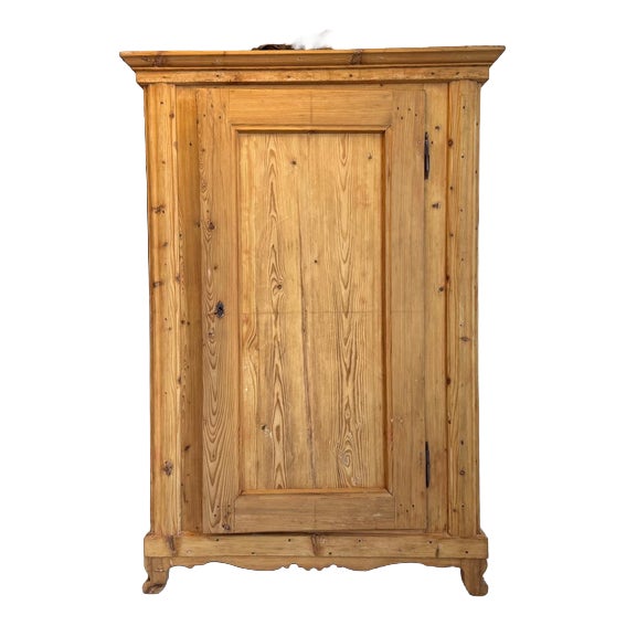Biedermeier Farmhouse Cupboard in Natural Wood For Sale