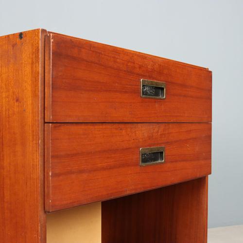 Vintage Teak Cabinet with Brass Handles, 1960s For Sale - Image 4 of 11