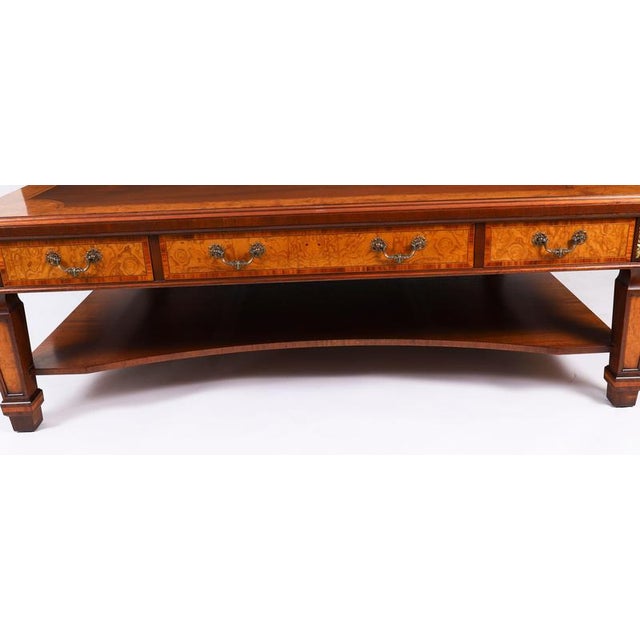Brown Large Burr Walnut Coffee Table by Charles Barr, 20th Century For Sale - Image 8 of 18