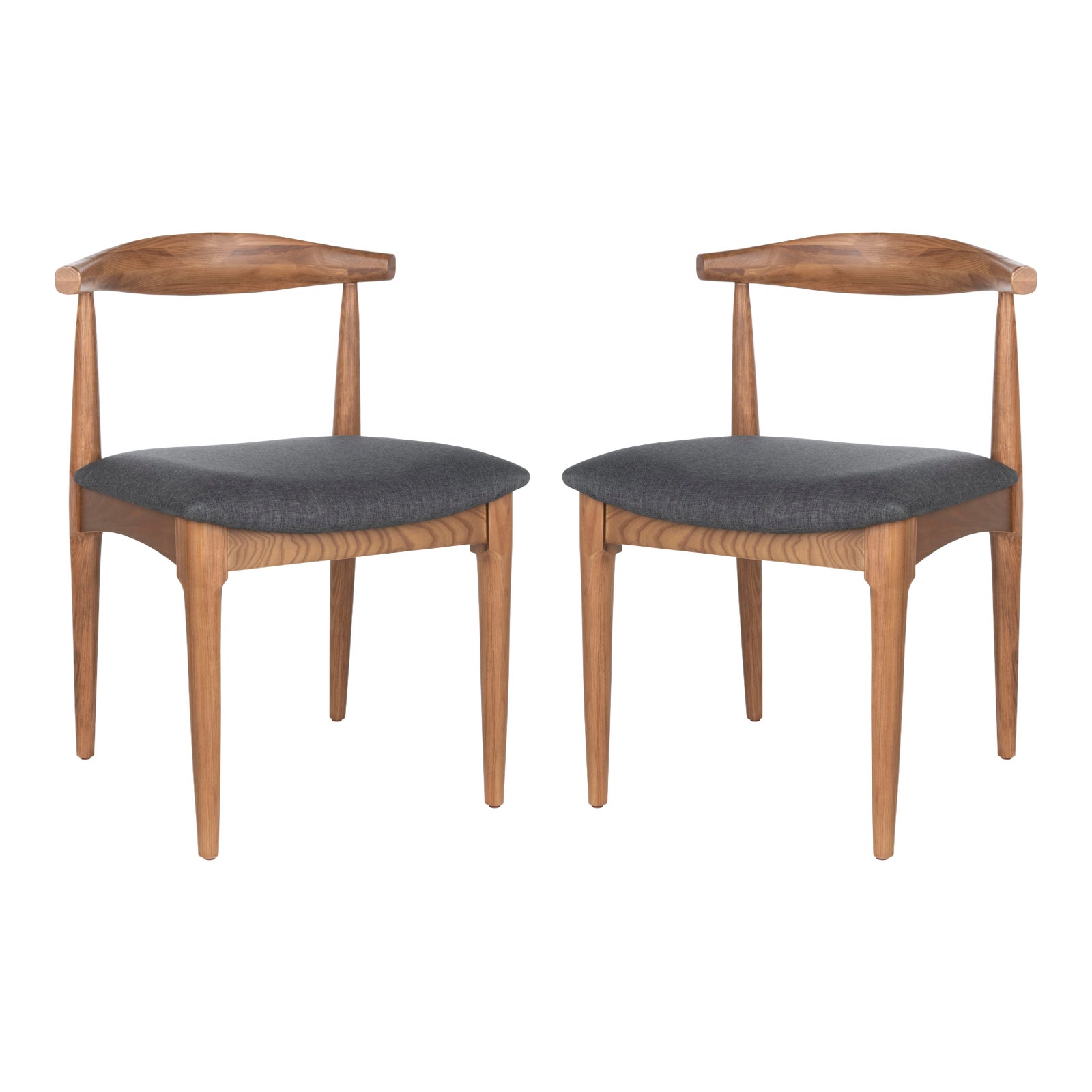 Retro Dining Chair in Brown & Dark Grey a Pair Chairish