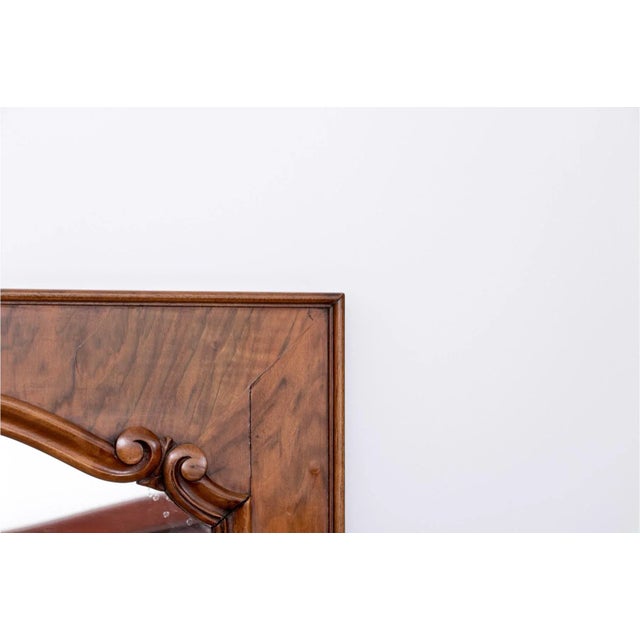 Wood Antique Carved Mahogany Wall Mirror For Sale - Image 7 of 7