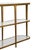 Worlds Away Matthew Izzo Home Addison Three Tier Antique Brass and Glass Console Table For Sale - Image 4 of 4