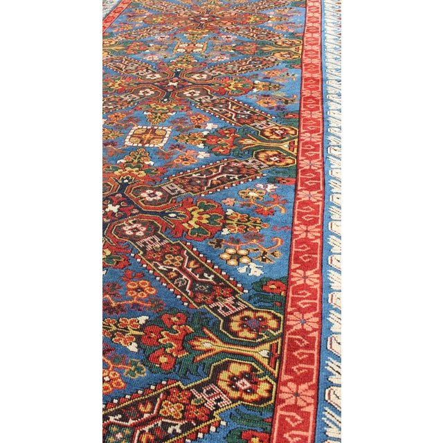 Textile Rare Antique Seychour Caucasian Runner in Beautiful Multi Colors 3'5" X 9'2" For Sale - Image 7 of 8