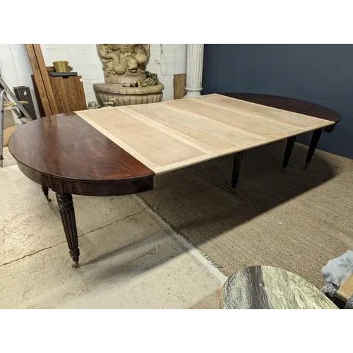 Oval Dining Table in Mahogany with 6 Legs, 19th Century For Sale - Image 10 of 11