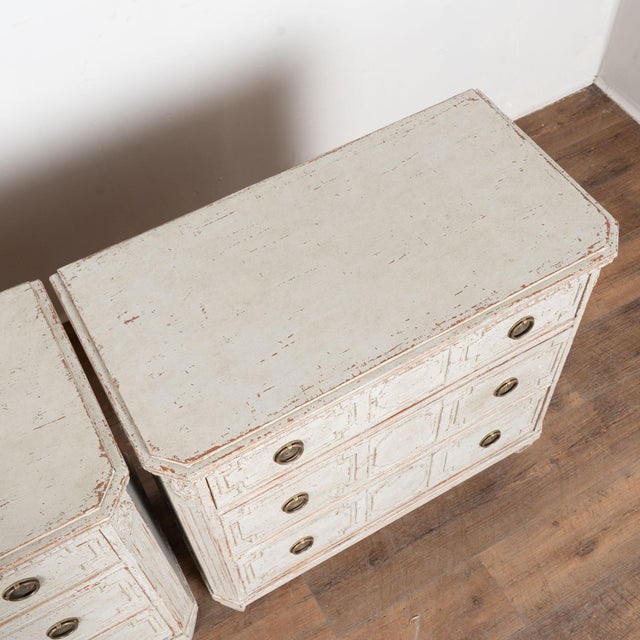 Mid 20th Century Pair of 20th Century Danish Pine Chests of Three Drawers For Sale - Image 5 of 15