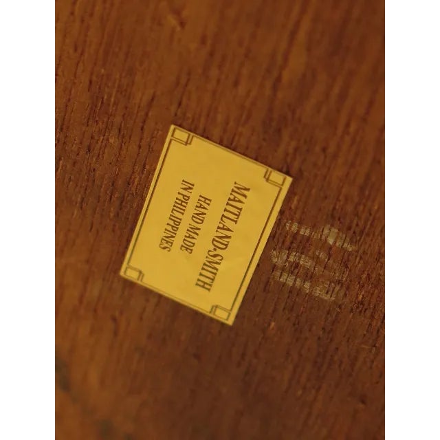 Maitland Smith 3 Tier Mahogany Large Dumbwaiter Occasional Table For Sale - Image 10 of 11