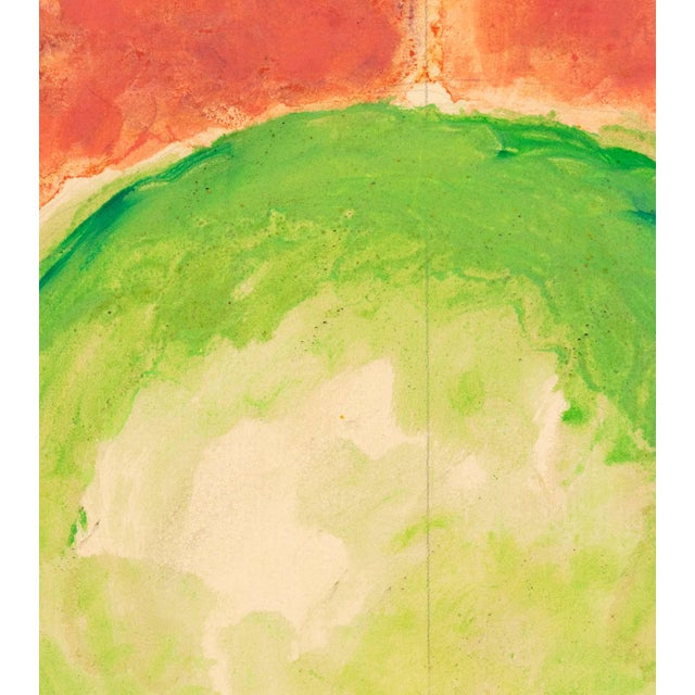 Late 20th Century Joseph Lawrence Gardella Green Circle Mixed Media For Sale - Image 5 of 9