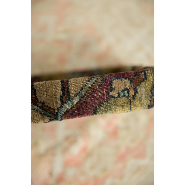 Old New House Decorative Cork Board Antique Kerman Rug Fragment Art For Sale - Image 4 of 11