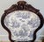 Vintage French Country Carved Walnut Toile De Jouy Upholstered Accent Chair For Sale - Image 4 of 12