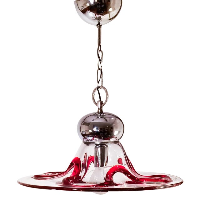 Italian Postmodern Murano Glass Pendant Lamp from Seguso Vetri d'Arte, 1980s For Sale
