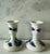 Delft Pair of Vintage Porcelain Hand Painted Blue and White Delft Candle Holders For Sale - Image 4 of 10