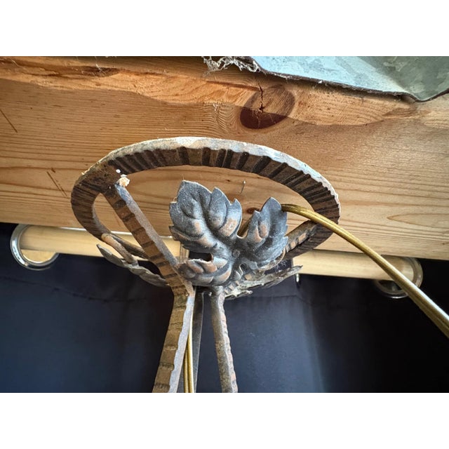 Glass Art Deco Chandelier by Muller Frères For Sale - Image 7 of 18