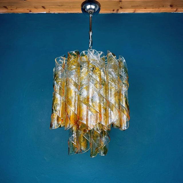 Vintage Murano Torciglioni Chandelier by AV Mazzega, Italy, 1970s For Sale - Image 6 of 13
