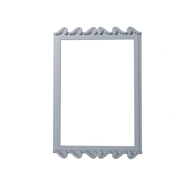 Contemporary Fleur Home Garden District Laurel Rectangle Mirror in Parma Gray, 30x40 For Sale - Image 3 of 3
