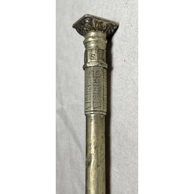 Antique 19th Century Silver Mechanical Retractable Calendar Wax Seal Pencil For Sale In New York - Image 6 of 11