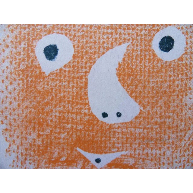 Ceramic face, Madoura by Pablo Picasso, 1958, in Good conditions. Designed 1950 to 1959