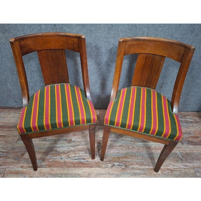 Traditional Set of Two Empire Period Chairs in Walnut, Set of 2 For Sale - Image 3 of 11