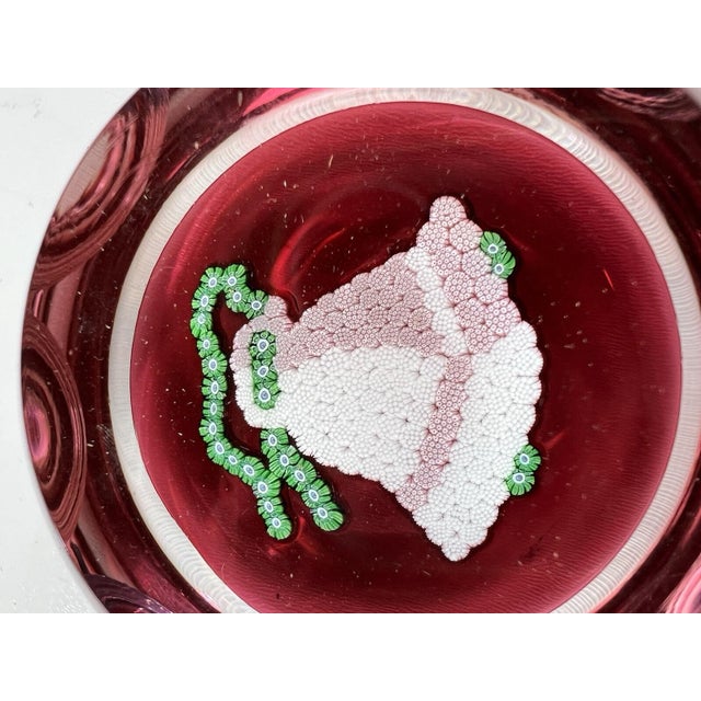 Red Paperweight Christmas Bells Glass 1977 Signed Vintage Perthshire For Sale - Image 8 of 18