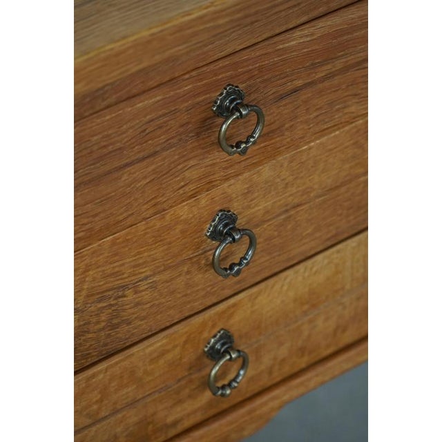 Wood Mid-Century Modern Danish Freestanding Desk in Oak attributed to Henning Kjærnulf, 1950s For Sale - Image 7 of 18