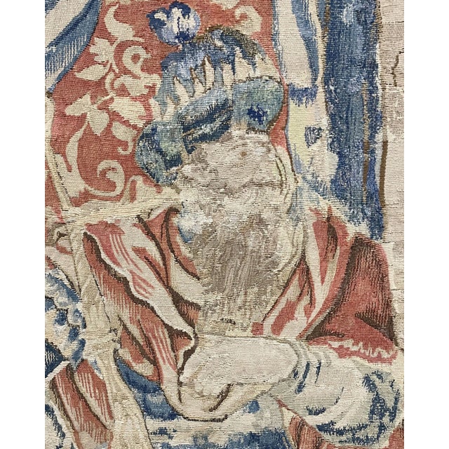 Experience the exquisite craftsmanship of Aubusson, the renowned "World Capital of Tapestry", with this Antique Flemish...