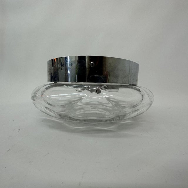 1970s Mid-Century Glass Ceiling / Wall Lamp, 1970s For Sale - Image 5 of 14