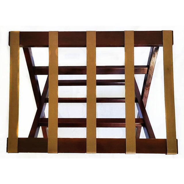 HIgh End Wooden Luggage Rack From Las Vegas 5 Star Hotel For Sale - Image 4 of 4