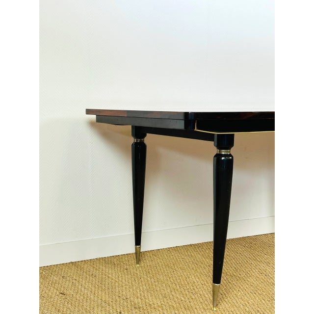 Art Deco Table in Macassar Ebony, 1940s For Sale - Image 11 of 15