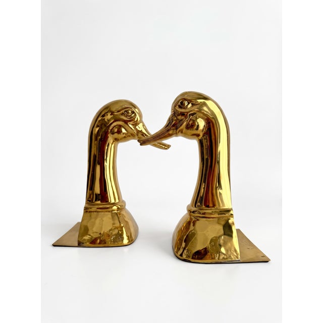Gold Polished Brass Bookends by Almazán, 1970s, Set of 2 For Sale - Image 8 of 11