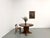 Brutalist round table from the 1960s, crafted from solid oak in the style of Maison Regain and the rustic French furniture...
