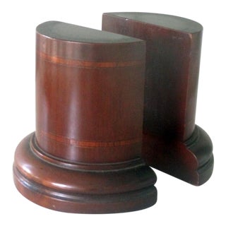 Vintage Mahogany Bookends - a Pair For Sale