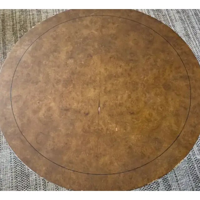 Wood Mid Century Italian Gilt Wood and Birds Eye Maple Side Table For Sale - Image 7 of 11
