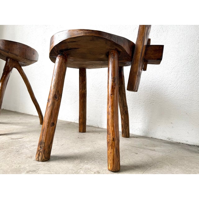 Alpine Pine Chairs, France, 1950s, Set of 3 For Sale - Image 17 of 18