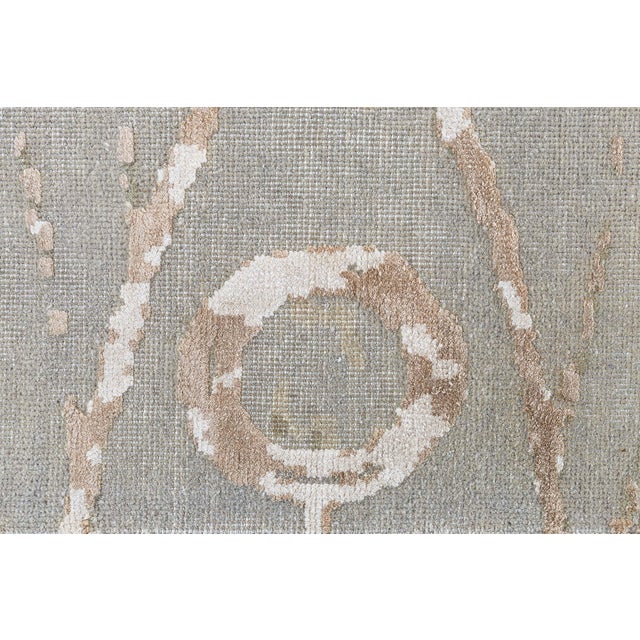 Modern Abstract Modern Rug in Banana Silk & Wool by Doris Leslie Blau For Sale - Image 3 of 10