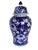 A beautiful blue and white porcelain lidded vase. With a wonderful vine and floral detail, this blue and white porcelain...