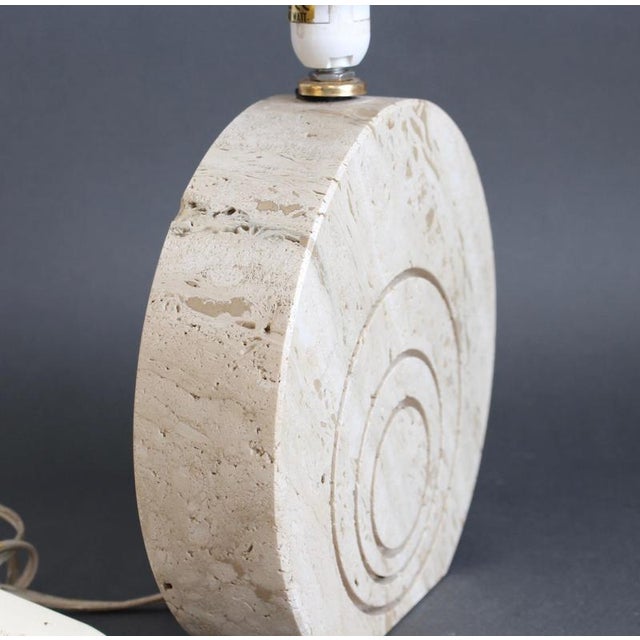 Vintage Travertine Table Lamp, 1980s For Sale - Image 10 of 16