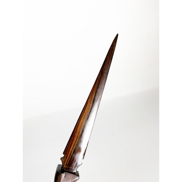 Wood Vintage Art Deco Wooden Letter Opener, France, 1930s For Sale - Image 7 of 10