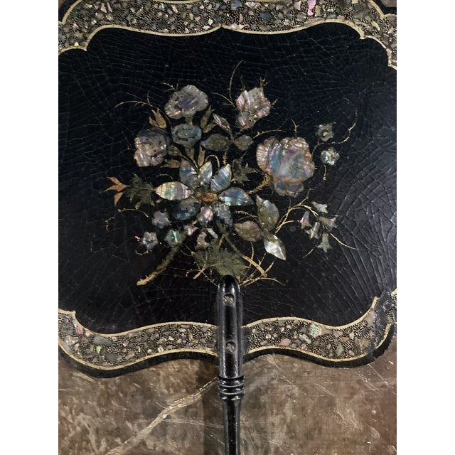 Elegant Pair Antique Victorian Era Papier Mache Face Screens For Sale In New York - Image 6 of 10