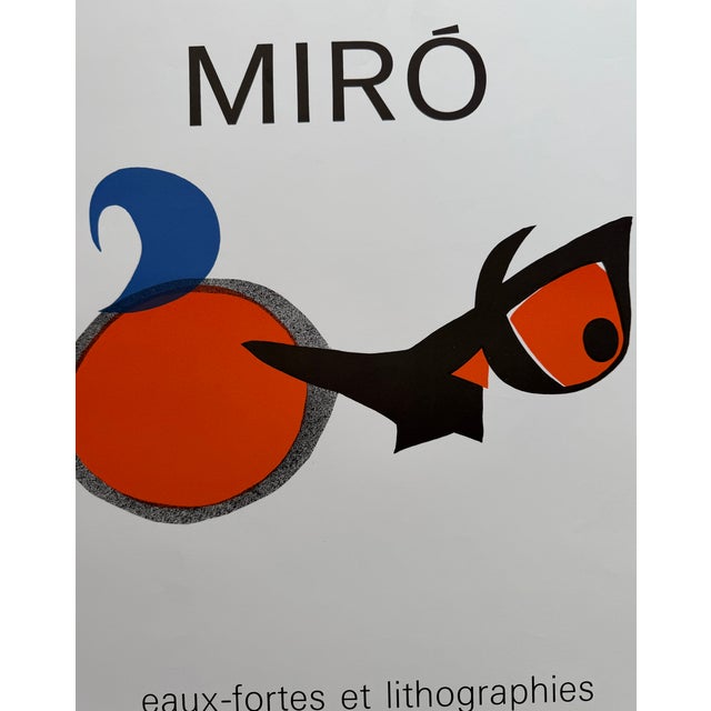 Joan Miró Joan Miró (1893–1983), Eaux Fortes Et Lithographies, Palais Bénédictine, Fécamp, 1988, Exhibition Poster For Sale - Image 4 of 9