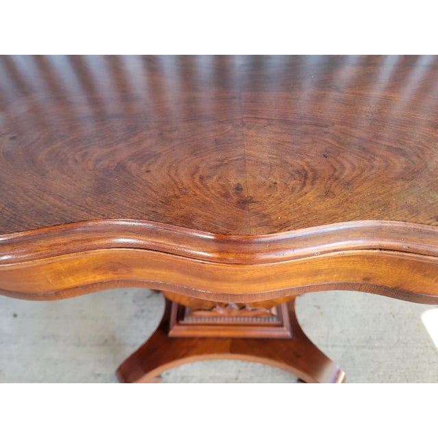 Empire Game / Card Table Flame Mahogany 19th Century For Sale - Image 13 of 14