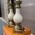 Late 20th Century Vintage Stiffel Beige Porcelain and Brass Table Lamps - A Pair For Sale - Image 5 of 18