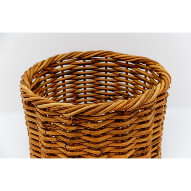 1960s Mid-Century Modern Rattan Basket, Italy, 1960s For Sale - Image 5 of 10