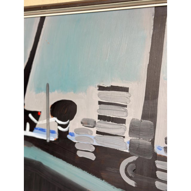 Bertil Sjöberg, Midnight Harbour, Oil on Panel, Framed For Sale - Image 6 of 18