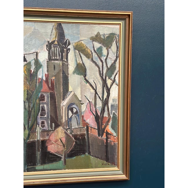 Nini Landgren, Church View, 1952, Oil on Canvas, Framed For Sale - Image 4 of 16