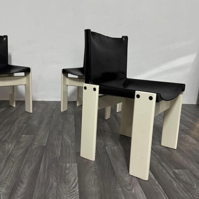 Metal Monk Chairs attributed to Afra & Tobia Scarpa for Molteni&C, 1980s, Set of 4 For Sale - Image 7 of 18