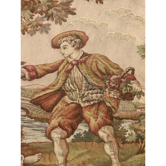 Mid-Century Modern French Aubusson Style Jacquard Halluin Tapestry, 1960s For Sale - Image 6 of 18